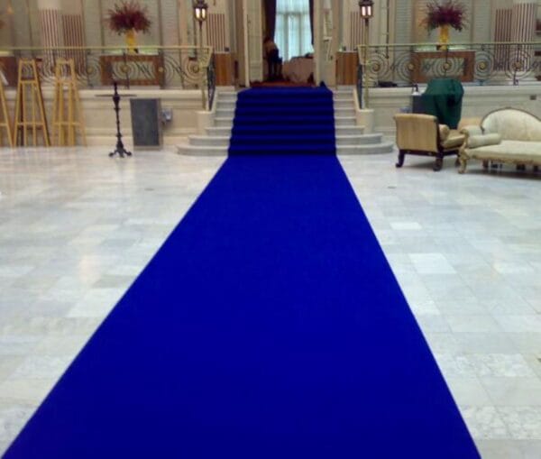 Flat Carpet Plain Surface Event Exhibition Carpet-blue