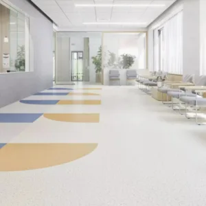 UV Coating PVC Vinyl Homogeneous Resilient Flooring for Hospital